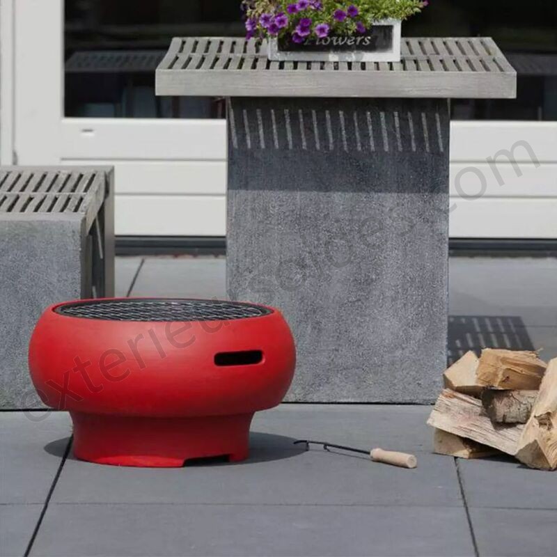 BBGRILL Barbecue portatif Rouge BBQ TUB-R déstockage - -0