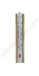 Thermometre interieu bois/laitonfai thbeech déstockage - -0