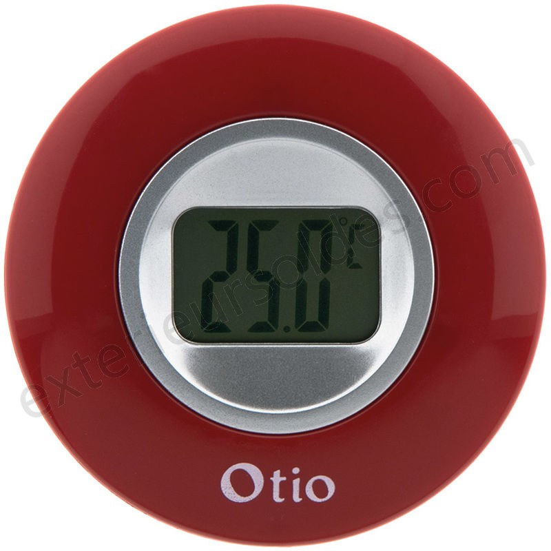 Thermomètre d'intérieur rouge - Otio déstockage - -1