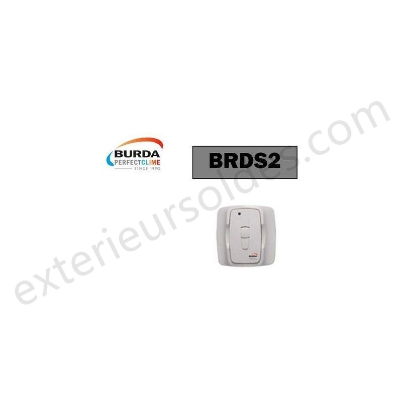 Interrupteur/télécommande murale blanche, pour piloter rampe chauffange BURDA - BRDS2. déstockage - -0