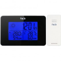 Fanju Battery Operated Numerique Sans Fil Station Meteo Reveil Thermometre Hygrometre Horloge déstockage