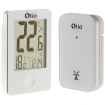 Thermomètre int/ext sans fil Blanc - Otio déstockage