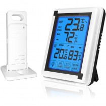 Hygrometre Numerique Sans Fil Temperaturer, Avec Retroeclairage De L'Ecran Tactile Lcd déstockage